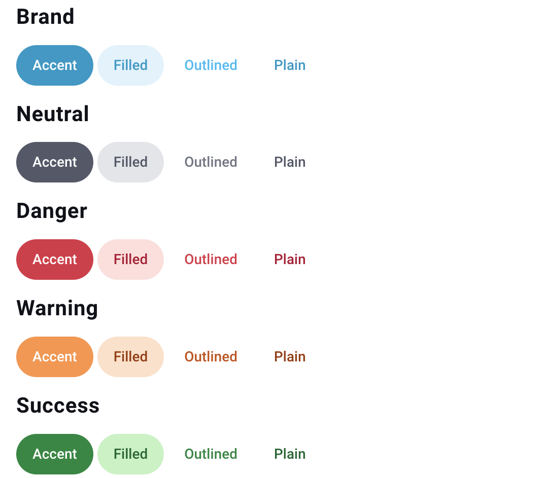 Button variant and appearance image