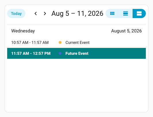 Search calendar example 2