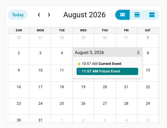 Search spark calendar example