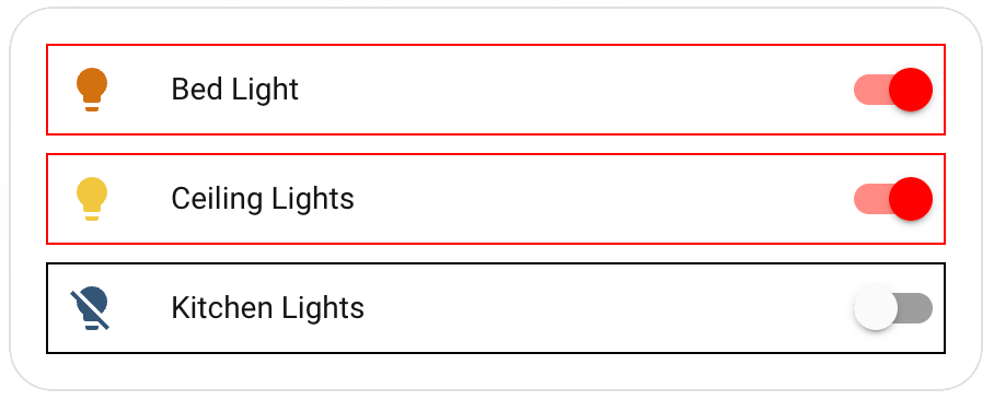 Red theme with template row borders
